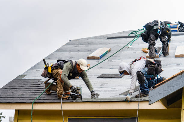 Professional Gutter Installation technician working in Pitcairn, PA